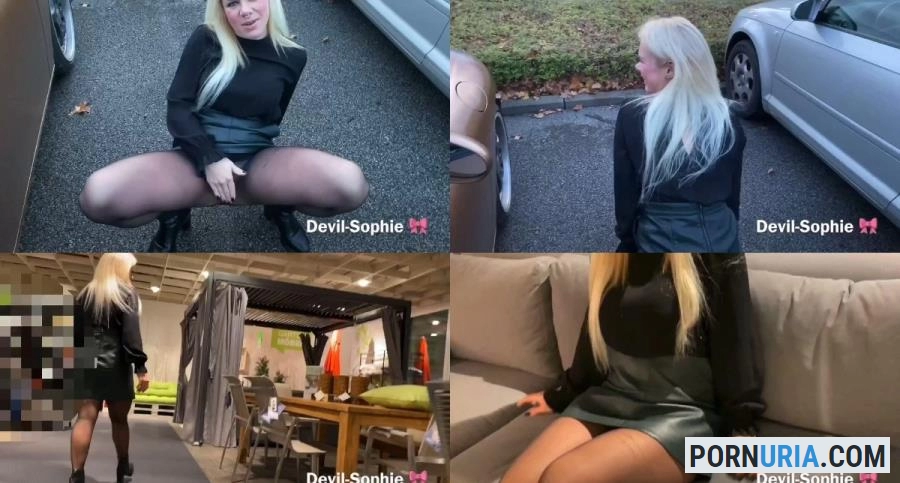 Devil Sophie - First piss and then pissed off - to the store - even the seller was very excited [HD 720p] MDH Pissing