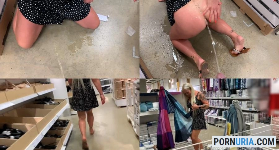 Devil Sophie - Pisswalk PUBLIC pissed in the shop so I like to go shopping with devil-sophie [FullHD 1080p] MDH Pissing