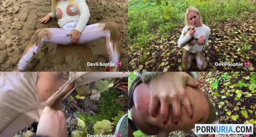 Devil Sophie - White mud piglet - vollgesaut eingensst shredded and fucked on the mud field with devil-sophie [FullHD 1080p] MDH Pissing