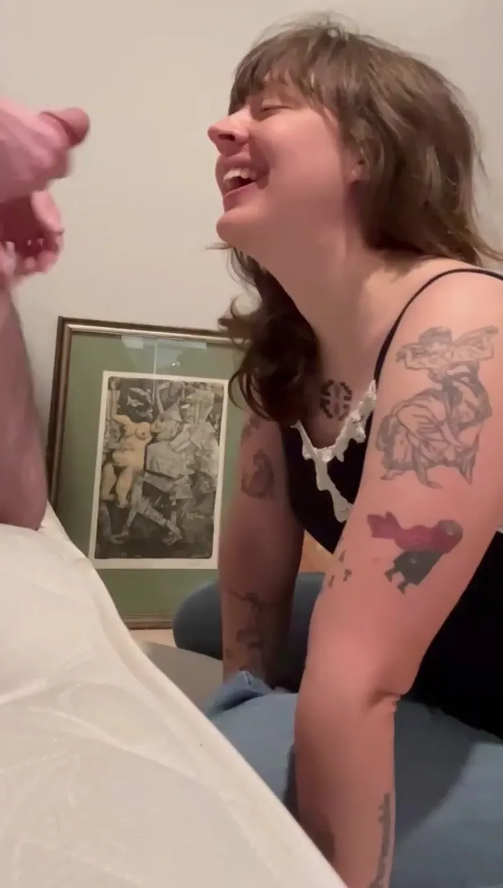 Plain Jane Strange Keeps Fucking Her Face After the Cum
